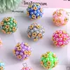 Accesorios para el Cabello Hechos a Mano con Cuentas DIY Symphony Beads, Accesorios para Pendientes, Cuentas con Agujero Recto, Cadena para Teléfono DIY, Llavero, Accesorios para Cadena de Bolso