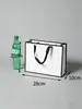 Fábrica de Origem Patchwork de Cartão Branco Bolsa Tote Criativa Processamento Vestuário Sobremesa Lembrança Personalizada Bolsa Tote de Cartão Branco