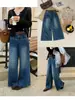 Otoño TOP Estilo Europeo Cantón Trece Factorías Estilo Coreano Versátil No exigente con la altura Jeans de pierna muy recta con cinturón 82605