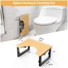 Taburete de Toileta Plegable Amazon Taburete de Baño Portátil Taburete para el Hogar Ajustable Taburete para Pies de Baño Taburete para Pies de Ducha