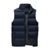 Colete Acolchoado de Algodão Masculino Casual Solto 2021 Outono e Inverno Novo em estoque Gola Fashion Colete de Algodão Quente Espessado