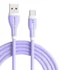 Cable de datos tipo C de carga súper rápida de 120 W, 6 A, para cargador rápido Huawei Honor, cable de silicona transfronterizo con luz