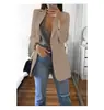 Wish Amazon 2025 Nova Roupa Feminina de Outono e Inverno Moda Europeia e Americana Cardigan Slim com Lapela Elegante Jaqueta de Terno para Mulheres