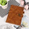 Cuaderno de oficina de cuero sintético, caja de regalo personalizada, juego de cuaderno A5 con hebilla de cabeza de ciervo, bloc de notas para reuniones A6 para estudiantes