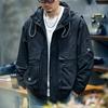 Jaqueta estilo americano workwear, primavera masculina marca de moda solta plus size jaqueta à prova de vento masculina jaqueta casual vermelha primavera e outono