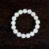 Pulseira Bodhi com pátina natural, artística, versátil, âmbar cor de doce, gradiente branco e verde, pulseira com borla de lótus e Bodhi