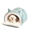 Nido para Gatos Invierno Cálido Felpa Gruesa Cerrado Seguridad Mascota Gato Escondite Casa Gato Invierno Durmiendo Cama para Perros
