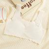 Ice Silk Seamless One-piece U-shaped Beautiful Back Meninas Sutiã Látex Pequeno Colete Tubo Esportes Estudantes Colete