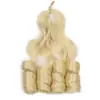 Cabello Trenzado de Ganchillo Rizado Francés Set de 2 Piezas Trenza de Cabello Rizado Cola de Caballo suelta Rizado Grande Cola de Caballo