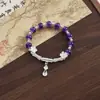 Pulseira Ruyi Colher Flor de Cerejeira Roxa Super Fada Estilo Floresta Design Ins Doce de Fada Presente para Melhor Amiga para Namorada