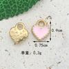Pó de cebola estéreo Amor DIY Jóias Acessórios Pingente Óleo Gota Liga Chaveiro Brincos Pulseira Pequeno Pingente Pingente