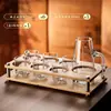 Copos de Cristal Criativos de Alta Qualidade Estilo Chinês para Uso Doméstico, Copinhos Premium de Luxo Leve, Conjunto para Servir Vinho