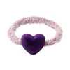 Cuerda para el pelo de felpa dulce con forma de corazón, banda elástica alta para el pelo, anillo para el pelo simple y duradero, cuerda para el pelo elegante de estilo coreano para niñas