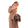 Vestido de Malha Feminino High-End Acima do Joelho Novo Gola V Popular High-End Francês Branco Tamanho Único Preto