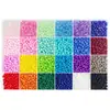 24 Compartimentos Miçangas de Arroz Cor Macaron Pacote de Materiais Artesanal DIY Fazendo Pulseira Colar Acessórios de Joias Conjunto Combinado