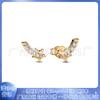 Pulseira Pandora Cobre Branco Prata S925 Contas Prateadas Acessórios DIY Brincos Floco de Neve Brincos Safira Brincos