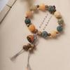 Pulseira Flor de Dinheiro Estilo Igual Lingyin Pulseira Lótus Bodhi Multi-Tesouro Pulseira Lótus Colorida Esculpida Estilo Floresta Retrô
