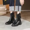Botas para Mamá de Mujer Otoño Invierno Suela Suave Cómoda Botines Cortos 2026 Nuevos Botines de Media Pantorrilla Felpa Cálida Tacón Grueso Zapatos de Algodón