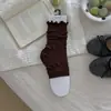 Calcetines de Pie YOUJIAXIU Estilo Japonés Otoño e Invierno Estilo Ballet Calcetines con Volantes de Encaje Estilo Miu Borde de Burbuja Calcetines a Media Pierna Tipo Pastel