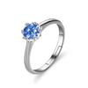 Desejo transfronteiriço ebay Europa e os Estados Unidos simples chapeamento S925 prata esterlina simulação cor cristal Zircon anel anel de casamento explosão