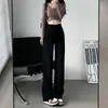 Jeans blancos de cintura alta de pierna ancha para mujer Talla Pequeña holgados rectos estrechos con caída tipo mopa primavera y verano calientes