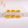 Areia de Lua Simples Padrão Martelo Dourado Espaçador Encaixável Padrão Espiga de Trigo Padrão de Pneu Espaçador de Conta de Abóbora Conta Espaçadora Anel de Corrida Acessórios DIY Base de Contas Soltas