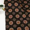 Tecido Impresso de Seda Nuvem Vermelha Acetato Peônia Padrão Floral Dourado, Vestido Qipao Estilo Chinês Tradicional, Estilo Chinês Geométrico