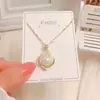 Coleção de Colares de Aço Titânio, Estilo Celebridade da Internet, Corrente de Cintura Cravejada com Diamantes, Pedra Olho de Gato, Colar de Flor Tulipa
