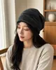 Novo Gorro de Tricô 2026 para Mulheres, Chapéu Versátil de Outono e Inverno, Chapéu de Lã que Afina o Rosto, Chapéu para Adultos de Circunferência Craniana Grande