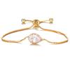 Ai Er Mosha Moda Transfronteriza Estilo Coreano Nuevo Microincrustación Zirconia Gota de Agua Pulsera Ajustable con Cordón Pulsera de Comercio Exterior