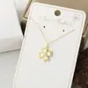 Colar pingente trevo de quatro folhas banhado a cobre 18k micro cravejado com zircônia distrito Lu moda Coringa corrente clavícula feminina fabricantes atacado