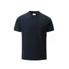 Camiseta Masculina Manga Curta Gola Henry, Tecido Waffle, Corte 3D Sob Medida, Confortável, Respirável, Elástica, Casual, Camiseta Moderna