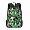 Mochila de Moda Estampada para Hombre Transfronteriza Estampado de Fútbol Mochila Ligera para Estudiantes Niños Casual Gran Capacidad Bolsa Escolar