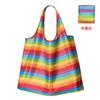 Bolsa de Compras Plegable Transfronteriza en Stock, Bolsa Tote de Poliéster Ecológico de Gran Capacidad, Bolsa de Supermercado Plegable Creativa Portátil