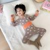 Ropa de otoño para bebé con cintura alta y protección abdominal, pantalones de otoño, ropa interior infantil sin huesos, pijamas gruesos de algodón para otoño e invierno.