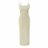 Estilo Desejo Puro Garota Apimentada Vestido Sexy de Alça Fina Feminino Início do Outono Justo Longo Camada Interna Camada Base Fenda Lateral Abraça o Quadril Saia