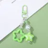 Chaveiro de Carro Estrela Pintada Colorida Pingente de Estrela de Cinco Pontas Colorido Doce Pingente de Bolsa Pérola Venda por Atacado