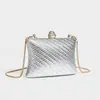 2026 Bolso de Mano de Noche Mini de Lujo Exquisito para Comercio Exterior, Bolso de Mano para Vestido, Bolso Pequeño Cuadrado de Verano, Bolso de Cadena para Fiesta