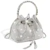 Bolso de Noche para Mujer 2026 Primavera Nueva Moda Estilo Coreano Cadena Full Pedrería Hombro Cruzado Bolso de Pedrería Venta Directa de Fábrica