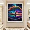 Pintura de Diamantes DIY 5D de Nuevo Producto Transfronterizo Árbol de la Vida con Diamantes Completos Mural de Punto de Cruz Pintura Decorativa para Sala de Estar