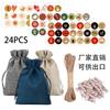 Spot Natal Gift Bag Countdown Calendário do Advento Gift Packaging Bag Candy Storage Bundle Mouth Christmas Bag Set