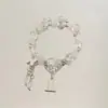 Sin Tabúes DIY Pulsera China de Flores Mariposas con Cuentas para Mujer con Buen Aspecto Pulsera Estilo Ins Regalo para Mejor Amiga Pulsera