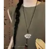 Nuevo Collar Retro Estilo Chino de Plumas y Hojas, Estilo Étnico, Cadena Versátil de Nicho para Suéter, Collar de Lujo Ligero de Gama Alta al por Mayor