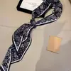 Bufanda de Seda Perezosa Pequeña Larga Estilo Celebridad Versátil Traje Camisa Pañuelo de Cuello Protector de Cuello Cinta Bufanda