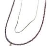 Collar Colgante de Zirconia Morada con Perlas, Cadena Clavicular de Cristal Blanco, Collar de Zirconia Blanca Estilo Festivo