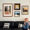 Luz Cálida que Atraviesa, Pintura Decorativa de Pared de Fondo para Sofá de Sala de Estar Estilo Vintage, Pintura Colgante de Gama Alta para Aparador Bajo de Comedor, Arte de Pared para Recibidor