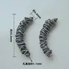Tailandia Chiang Mai Tubo Curvo de Plata Hecho a Mano Tubo Delgado Liso Tubo Pequeño Tallado Pulsera Collar Joyería de Plata DIY Accesorios
