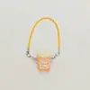 Chaveiro de Desenho Pingente de Pipoca Pingente de Casa de Boneca Fofo Artificial DIY Copo de Água Chaveiro de Mochila Escolar
