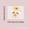 Pegatinas de cristal UV de cachorro conjunto Sanrio Vasos de vidrio para manualidades Papelería Pegatinas decorativas rasga que se pega logo de cristal
