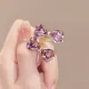 Pinza para el pelo de lazo pequeña y exquisita con pedrería, mismo estilo que Dongdaemun, Corea, para mujer, pinza de pico de pato de moda, pinza lateral, accesorios para el cabello para mujer